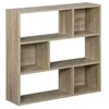Image de Etagère bibliothèque naturelle Pieter 3 étagères 6 compartiments de rangement