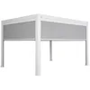 Image de Pergola Bioclimatique blanche 300 x 400cm. aluminium à lames orientables + store 300cm + store 400cm