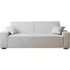 Image de Canapé convertible 3 places blanc crème velours côtelé l 231 x p 96.5 x h 80cm