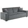 Image de Canapé convertible 3 places gris foncé velours côtelé L 231 x P 96.5 x H 80cm