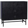 Image de Commode décor bois rainuré 3 tiroirs BAZALT