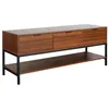 Image de Meuble TV décor noyer 3 tiroirs 130cm WALNUT