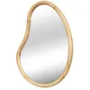 Image de Miroir organique en bois de sapin 65cm épaisseur 3cm coloris naturel idéal entrée. chambre ou salle de bain