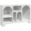 Image de Buffet organique décor bois 6 compartiments 120cm THESSA