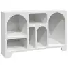 Image de Buffet organique plusieurs niches 6 compartiments. Buffet bas. Effet bois blanc 120cm