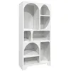 Image de Etagère bibliothèque organique décor bois 8 compartiments THESSA