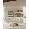 Image de Curve - canapé arrondi 3 places en tissu bouclé cream