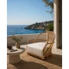 Image de Gaia - Fauteuil En Rotin Tressé Et Coussin Blanc