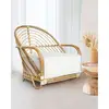 Image de Gaia - fauteuil en rotin tressé et coussin blanc