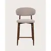 Image de Kerin - chaise de bar en tissu et pieds métal