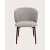 Image de Mila - lot de 2 chaises en tissu taupe et pieds métal