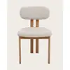 Image de Zuno - lot de 2 chaises zuno en tissu beige et pieds métal