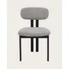 Image de Zuno - lot de 2 chaises zuno en tissu grise et pieds métal