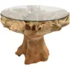 Image de Forest - table de jardin en bois brut de teck sans le plateau de verre