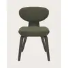 Image de Hele - lot de 2 chaise hele en tissu vert et pieds en bois