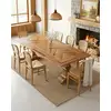Image de Maestro - Table Salle À Manger Rectangulaire Bois Manguier, Double Piédestal & Motif À Chevrons