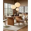 Image de Véga - Table Salle À Manger Ovale Bois Acacia, Piétement Design Courbe & Style Minimaliste