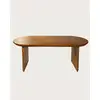 Image de Véga - table salle à manger ovale bois acacia, piétement design courbe & style minimaliste