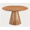 Image de Bistrot - table salle à manger ronde bois manguier, piétement conique & style convivial