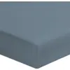 Image de Drap Housse 180x200cm - Bleu Gris - 100% Percale De Coton