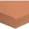 Image de Drap Housse 140x190cm - Terra Cotta - 100% Percale De Coton