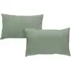 Image de Lot De 2 Taies D'oreillers 50x70 Cm - Vert - 100% Percale De Coton