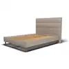 Image de Ensemble lit + tête de lit 80x200cm - beige - collection léa Léa lit tissu chiné