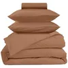 Image de Parure de lit percale de coton - Terracotta - 65x65 / 160x200 / 220x240