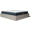 Image de Pack Lit Coffre Et Matelas Hybride 180x200cm Épais 30cm Couleur Beige Sans Tête