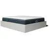 Image de Pack lit coffre et matelas hybride 180x200cm épais 30cm couleur blanc crème sans tête Emma & Victoria