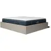 Image de Pack Lit Coffre Et Matelas Hybride 160x200cm Épais 30cm Couleur Beige Sans Tête