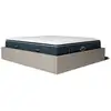 Image de Pack lit coffre et matelas hybride 160x200cm épais 30cm couleur beige sans tête Emma & Victoria