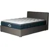 Image de Pack Lit Coffre Et Matelas Hybride 160x200cm Épais 30cm Couleur Gris Anthracite Avec Tête