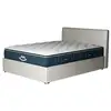 Image de Pack lit coffre et matelas hybride 160x200cm épais 30cm couleur blanc crème avec tête Emma & Victoria