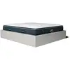 Image de Pack Lit Coffre Et Matelas Hybride 140x190cm Épais 30cm Couleur Blanc Crème Sans Tête