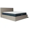 Image de Pack lit coffre beige et matelas hybride 140x190 épais 30cm - Emma & Victoria - Morphea
