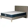 Image de Pack Lit Sommier Et Matelas Hybride 180x200cm Épais 26cm Beige Avec Tête