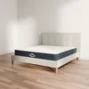 Image de Pack sommier blanc à latte et matelas hybride 140x190 épais 26cm - Léa & Jade - Morphea