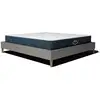 Image de Pack Lit Sommier Et Matelas Hybride 80x200cm Épais 26cm Gris Anthracite Sans Tête