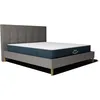 Image de Pack lit anthracite et matelas hybride 80x200 épais 26cm - Léa & Jade - Morphea