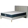 Image de Pack Lit Sommier Et Matelas Hybride 80x200cm Épais 26cm Blanc Crème Avec Tête