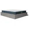 Image de Pack lit coffre et matelas hybride 180x200cm épais 26cm couleur gris anthracite sans tête Emma & Jade