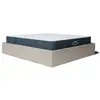 Image de Pack lit coffre et matelas hybride 160x200cm épais 26cm couleur beige sans tête Emma & Jade