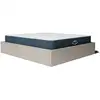 Image de Pack Lit Coffre Et Matelas Hybride 140x190cm Épais 26cm Couleur Beige Sans Tête