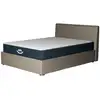 Image de Pack Lit Coffre Et Matelas Hybride 180x200cm Épais 26cm Couleur Beige Avec Tête