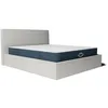 Image de Lit coffre - MORPHEA FRANCE - Jade - Matelas à mémoire de forme 26cm - 140x190cm - Blanc cassé