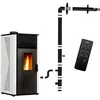 Image de Poêle à granulés étanche Anita 12 kW Blanc Sannover + Kit dinstallation