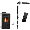 Image de Poêle à granulés étanche Anita 94 kW Blanc Sannover + Kit dinstallation