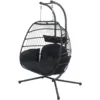 Image de Fauteuil Suspendu 2 Places Noir Faro