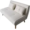 Image de ENNIS - Canapé convertible en velours côtelé beige 2 places